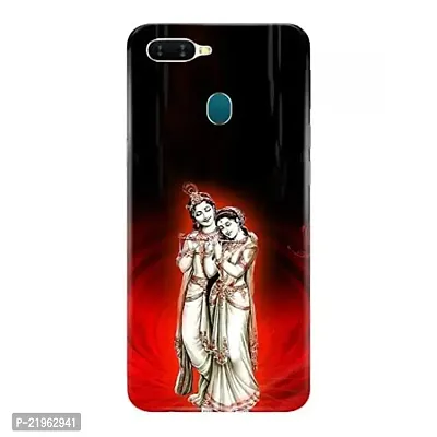 Dugvio? Poly Carbonate Back Cover Case for Oppo A7 / Oppo A12 / Oppo A5S - Lord Radhe Krishna-thumb0