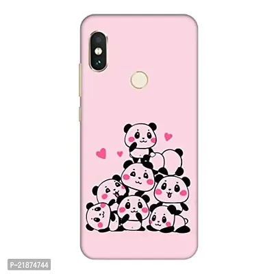 Dugvio Printed Colorful Pink Cartoon Bear Designer Back Case Cover for Xiaomi Redmi Note 6 Pro/Redmi Note 6 Pro (Multicolor)-thumb0