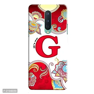 Dugvio? Polycarbonate Printed Hard Back Case Cover for OnePlus 8 (Its Me G Alphabet)