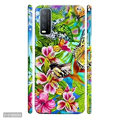 Dugvio? Polycarbonate Printed Hard Back Case Cover for Vivo Y12G (Butterfly Painting)-thumb0