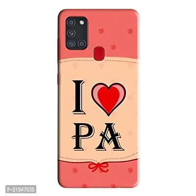 Dugvio? Polycarbonate Printed Hard Back Case Cover for Samsung Galaxy A21S / Samsung A21S (I Love Pa)