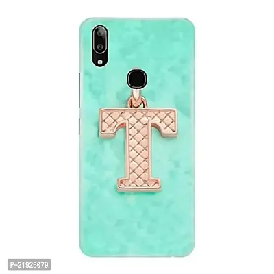 Dugvio? Polycarbonate Printed Hard Back Case Cover for Vivo V9 Pro (T Name Alphabet)-thumb0