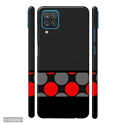 Dugvio? Polycarbonate Printed Hard Back Case Cover for Samsung Galaxy M12 / Samsung M12 (Red and Grey Pattern)