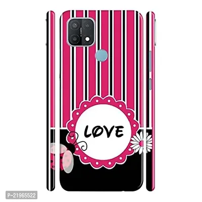 Dugvio? Poly Carbonate Back Cover Case for Oppo A15 / Oppo A15S - Love Art Rangoli