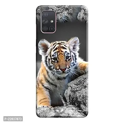 Dugvio? Printed Designer Matt Finish Hard Back Case Cover for Samsung Galaxy A71 / Samsung A71 (Tiger Childhood, Tiger)