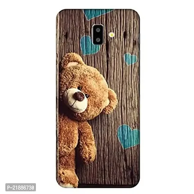 Dugvio Polycarbonate Printed Colorful Wooden Love Theme Designer Hard Back Case Cover for Samsung Galaxy J6 Plus/Samsung J6 + / SM-J610FN/DS (Multicolor)-thumb0