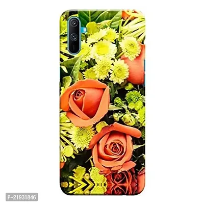 Dugvio? Polycarbonate Printed Hard Back Case Cover for Realme C3 (Flowers Art)