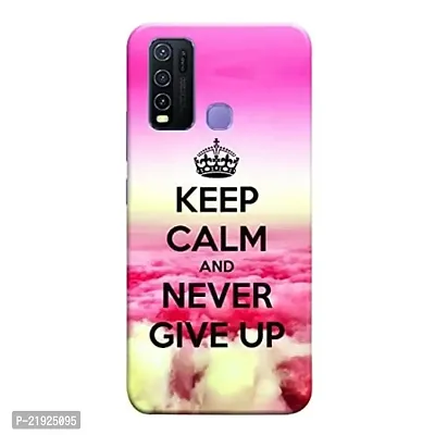 Dugvio? Polycarbonate Printed Hard Back Case Cover for Vivo Y30 (Keep Calm and Never give up)