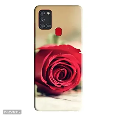 Dugvio? Printed Designer Matt Finish Hard Back Case Cover for Samsung Galaxy A21S / Samsung A21S (Red Rose)-thumb0