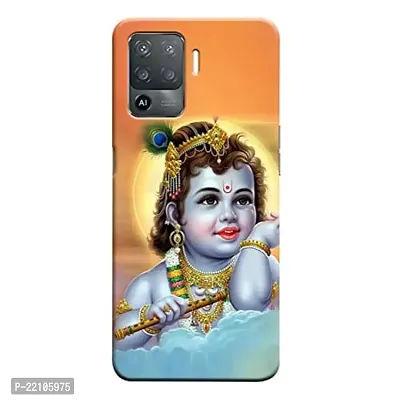 Dugvio? Printed Hard Back Cover Case for Oppo F19 Pro/Oppo F19 Pro (4G) - Lord Krishna Little Krishna-thumb0