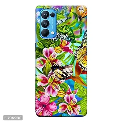 Dugvio? Printed Designer Hard Back Case Cover for Oppo Reno 5 Pro/Oppo Reno 5 Pro (5G) (Butterfly Painting)-thumb0