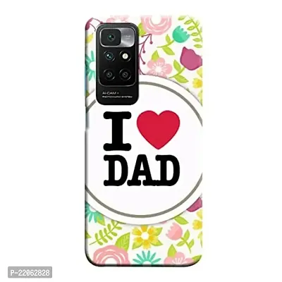 Dugvio? Printed Designer Matt Finish Hard Back Cover Case for Xiaomi Redmi 10 Prime - I Love Dad-thumb0