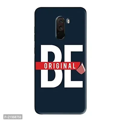 Dugvio? Polycarbonate Printed Hard Back Case Cover for Xiaomi Redmi Poco F1 (Be Original Quotes)