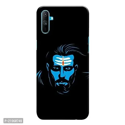 Dugvio? Poly Carbonate Back Cover Case for Realme C3 - Lord Shiva, Mahadev, Angry Shiva