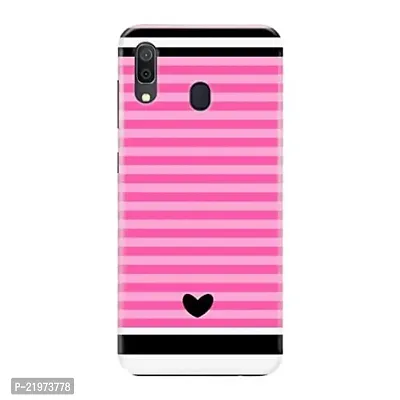 Dugvio? Printed Designer Back Case Cover for Samsung Galaxy M20 / Samsung M20 / SM-M205F/DS (Line Border with Little Heart)