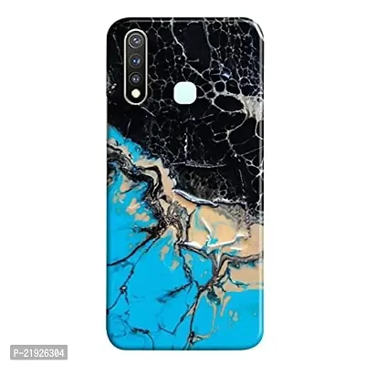 Dugvio? Polycarbonate Printed Hard Back Case Cover for Vivo Y19 (Marble Texture Design)-thumb0