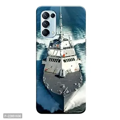 Dugvio? Printed Designer Back Cover Case for Oppo Reno 5 Pro (5G) - Navy Ship-thumb0