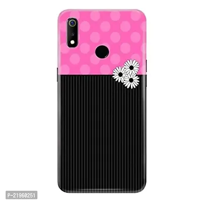 Dugvio? Poly Carbonate Back Cover Case for Realme 3 - Floral Pattern Art