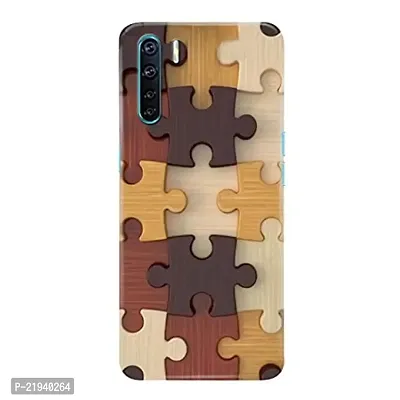 Dugvio? Polycarbonate Printed Hard Back Case Cover for Oppo F15 (Wooden Design Art)