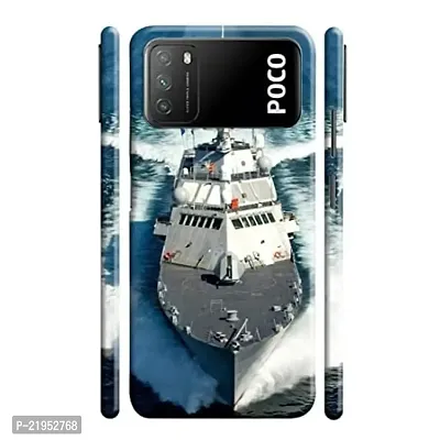 Dugvio? Polycarbonate Printed Hard Back Case Cover for Xiaomi Redmi Poco M3 (Navy Ship)