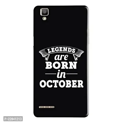 Dugvio? Printed Designer Matt Finish Hard Back Cover Case for Oppo F1 - Legends are Born in October