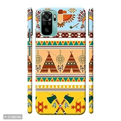 Dugvio? Printed Designer Matt Finish Hard Back Cover Case for Xiaomi Redmi Note 10 / Redmi Note 10S - Rajasthani Pattern