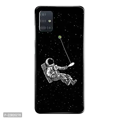 Dugvio? Printed Astronaut Sky Moon Earth Designer Hard Back Case Cover for Samsung Galaxy A51 / Samsung A51 (Multicolor)