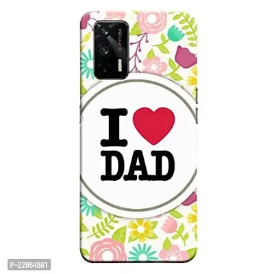 Dugvio? Printed Designer Matt Finish Hard Back Cover Case for Realme X7 Max (5G) / Realme GT Neo/Realme GT Neo Flash - I Love Dad-thumb0