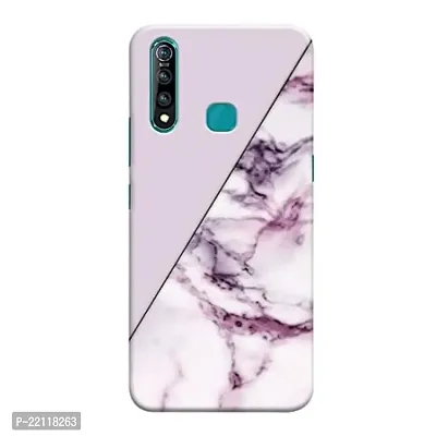 Dugvio? Printed Hard Back Case Cover Compatible for Vivo Z1 Pro - Pink and Grey Marble Effect (Multicolor)