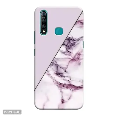 Dugvio? Printed Hard Back Case Cover Compatible for Vivo Z1 Pro - Pink and Grey Marble Effect (Multicolor)-thumb0