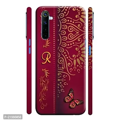 Dugvio? Poly Carbonate Back Cover Case for Realme 6 / Realme 6i - R Name Alphabet-thumb0