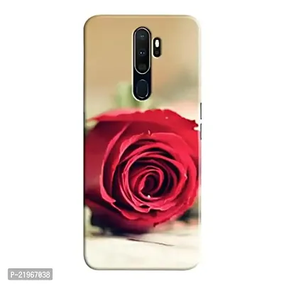 Dugvio? Poly Carbonate Back Cover Case for Oppo A9 2020 / Oppo A5 2020 - Red Rose