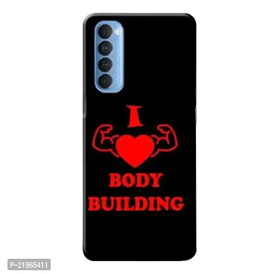 Dugvio? Poly Carbonate Back Cover Case for Oppo Reno 4 Pro - I Love Body Building