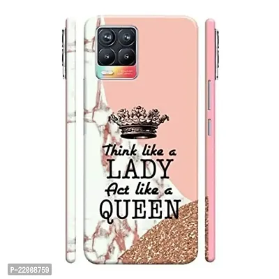 Dugvio? Poly Carbonate Back Cover Case for Realme 8 Pro - Think Like a Lady Quotes-thumb0