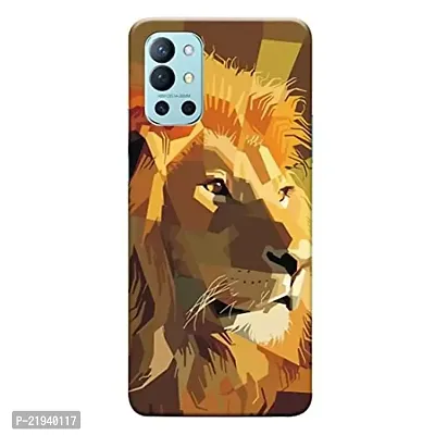 Dugvio? Polycarbonate Printed Hard Back Case Cover for Oneplus 9R (Lion face Art)