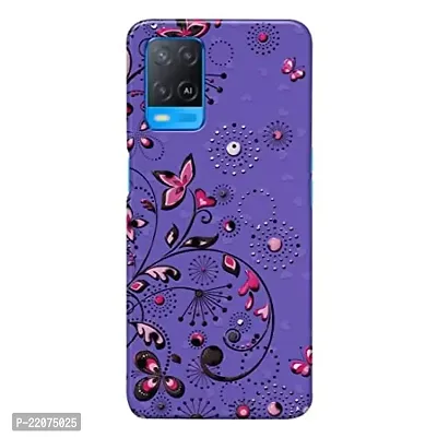Dugvio? Printed Designer Matt Finish Hard Back Cover Case for Oppo A54 / Oppo A54 (4G) - Butterfly in Night-thumb0