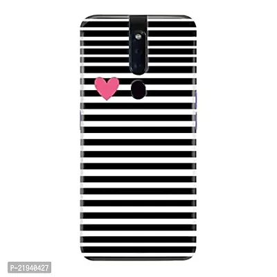 Dugvio? Polycarbonate Printed Hard Back Case Cover for Oppo F11 Pro (Black Pattern)