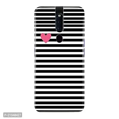 Dugvio? Polycarbonate Printed Hard Back Case Cover for Oppo F11 Pro (Black Pattern)-thumb0