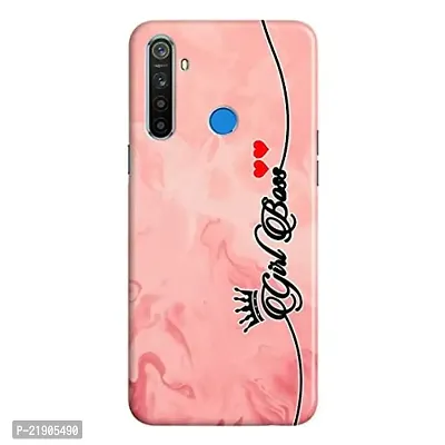 Dugvio? Polycarbonate Printed Colorful Girly Design Queen Crown with Love Heart Designer Hard Back Case Cover for Realme 5S (Multicolor)-thumb0