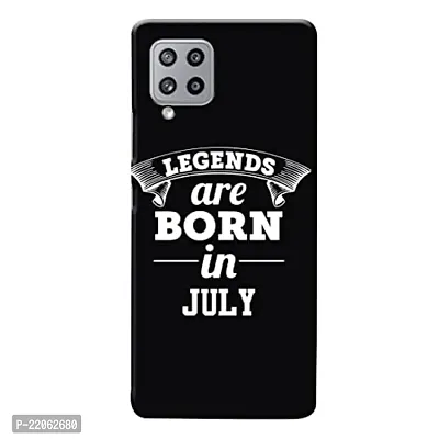 Dugvio? Printed Designer Matt Finish Hard Back Cover Case for Samsung Galaxy A22 / Samsung Galaxy A22 (4G) - Legends are Born in July