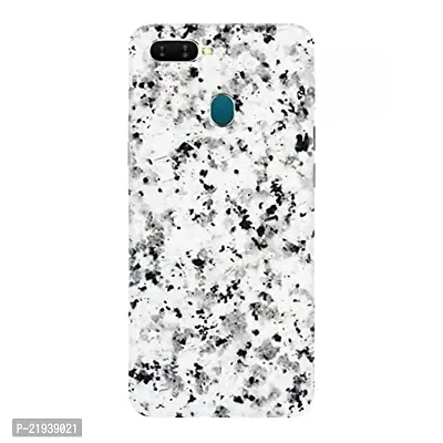 Dugvio? Polycarbonate Printed Hard Back Case Cover for Oppo A7 / Oppo A12 / Oppo A5S (Dotted Marble Design)
