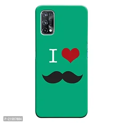 Dugvio? Printed Designer Matt Finish Hard Back Cover Case for Realme X7 - I Love Mustache