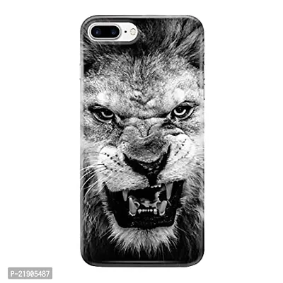 Dugvio? Polycarbonate Printed Colorful Angry Lion Designer Hard Back Case Cover for Apple iPhone 8 Plus/iPhone 8 Plus (Multicolor)