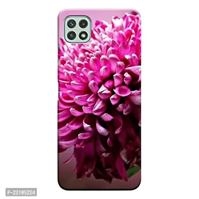 Dugvio? Printed Hard Back Cover Case for Samsung Galaxy A22 (5G) - Pink Flower Art-thumb0