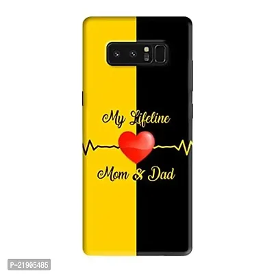 Dugvio? Polycarbonate Printed Colorful My Lifeline Mom and Dad Designer Hard Back Case Cover for Samsung Galaxy Note 8 / Samsung Note 8 / N950F (Multicolor)