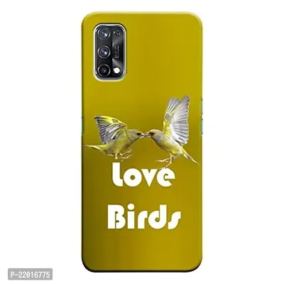 Dugvio? Printed Designer Matt Finish Hard Back Cover Case for Realme X7 - Love Birds