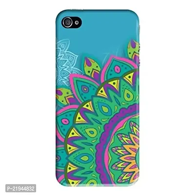 Dugvio? Polycarbonate Printed Hard Back Case Cover for iPhone 5 / iPhone 5S (Green Rangoli Art)