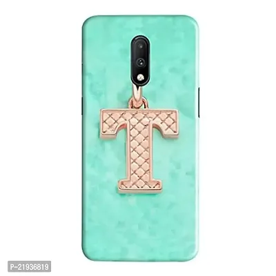 Dugvio? Polycarbonate Printed Hard Back Case Cover for OnePlus 7 (T Name Alphabet)