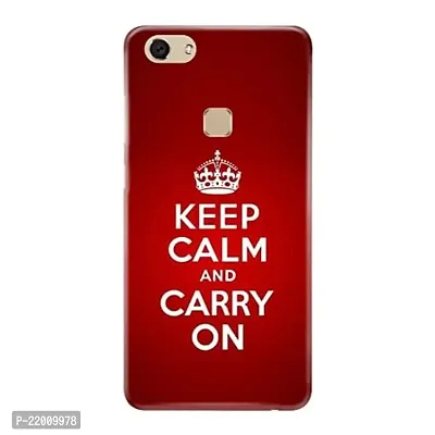 Dugvio? Printed Designer Hard Back Case Cover for Vivo V7 Plus (Keep Calm and Carry on)-thumb0