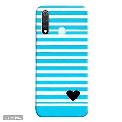 Dugvio? Printed Designer Hard Back Case Cover for Vivo U20  Vivo Y19 (Light Blue Pattern)-thumb0